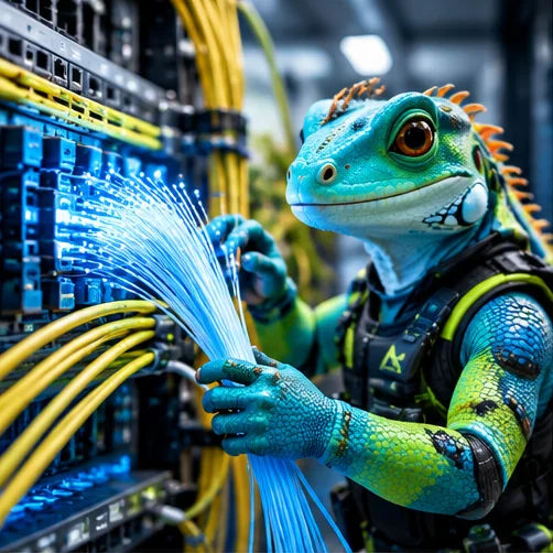 Illustration zum Bereich Glasfaser & FTTH